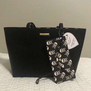 NWT Betsey Johnson Black Skull Purse